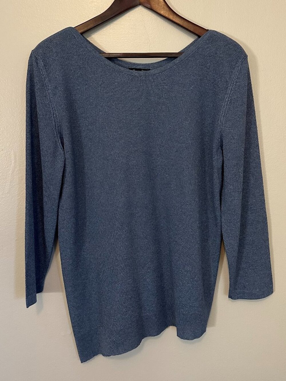 [Massimo Dutti] Blue Asymmetrical Knit Top Size XL